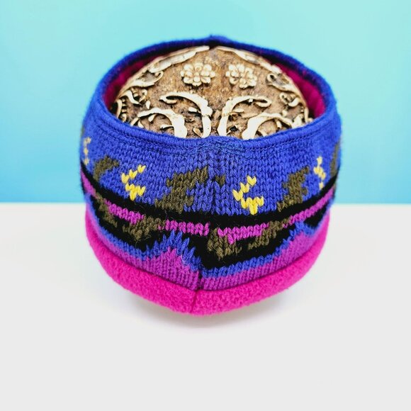 LL Bean Head Warmer Headband Wool Fleece Blue Purple Pink Nordic Fair Isle USA - Picture 5 of 11